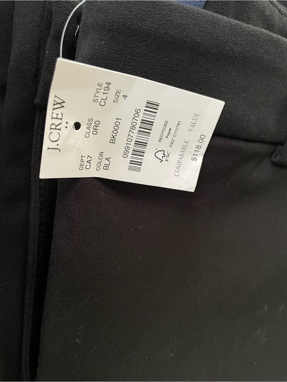 J. Crew Black Women’s Chinos